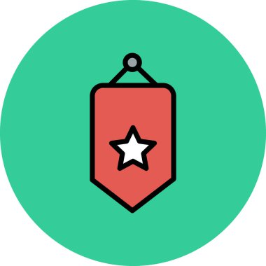 Yıldız simgesinin vektör illüstrasyonu