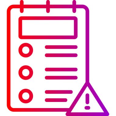 Kontrol listesi simgesi vektör illüstrasyonu