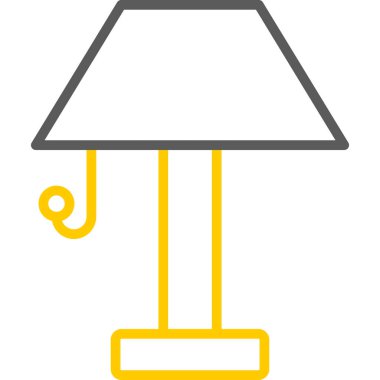 Beyaz arkaplan tasarımında lamba vektör çizimi. premium kalite simgeleri.