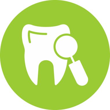 diş hekimi modern simgesi, vektör illüstrasyonu