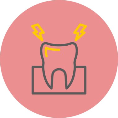 Diş simgesi vektör illüstrasyonu