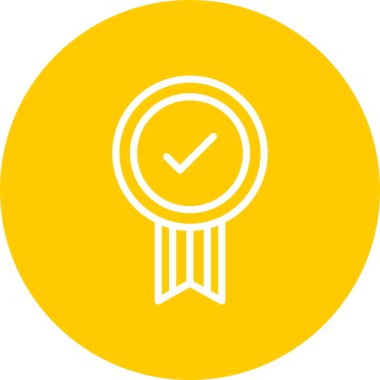 Madalya. Web simgesi basit illüstrasyon