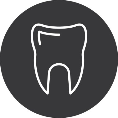 Bir diş simgesinin vektör illüstrasyonu