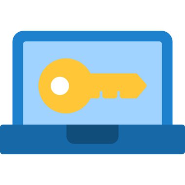 anahtar kilidi parola simgesi düz biçimli