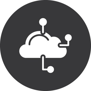 vektör bulut ağı simgesi