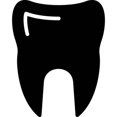 diş simgesi vektör illüstrasyonu
