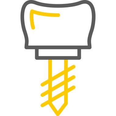 Kemik. Web simgesi basit illüstrasyon