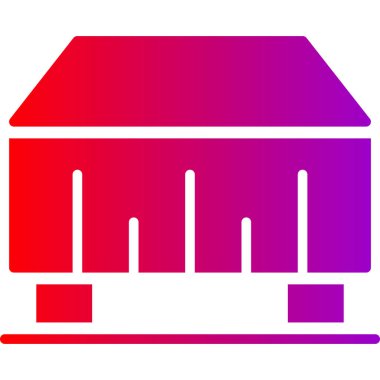 Bir bina simgesinin vektör illüstrasyonu