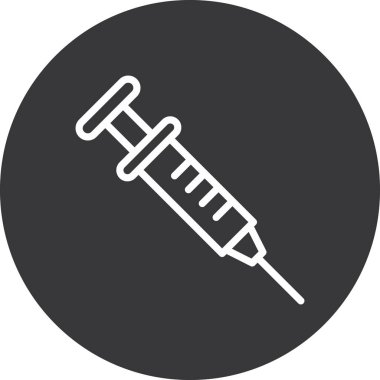 Şırınga simgesinin vektör illüstrasyonu