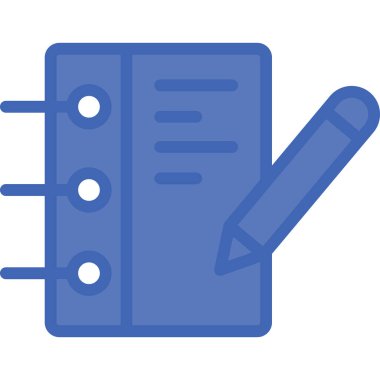 defter ve kalem simgesi. vektör tasarımı