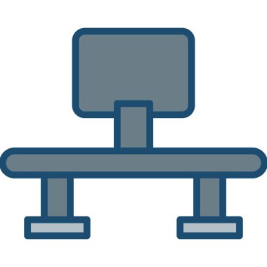 Masa. Web simgesi basit illüstrasyon