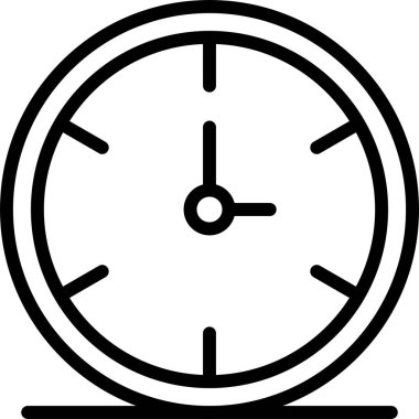 Saat simgesi vektör illüstrasyonu