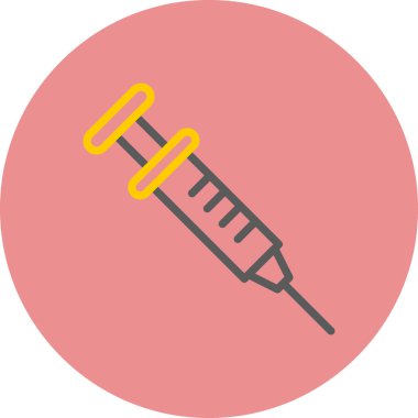 Şırınga simgesinin vektör illüstrasyonu