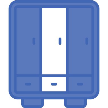 Buzdolabı. Web simgesi basit illüstrasyon