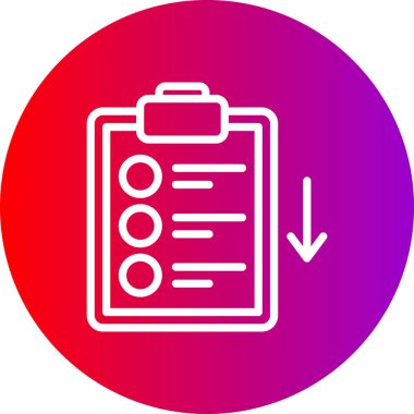 Bir belge simgesinin vektör illüstrasyonu