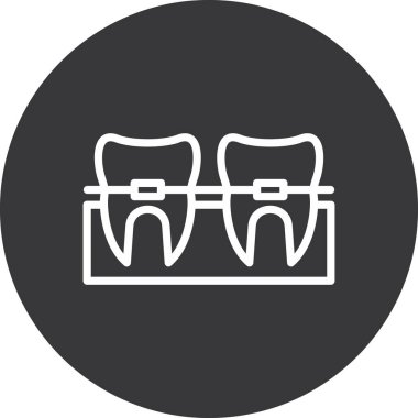 Diş simgesi vektör illüstrasyonu