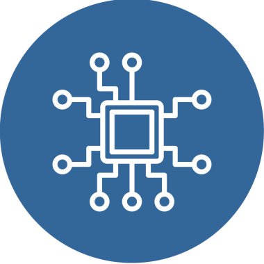 Çip simgesi vektör illüstrasyonu