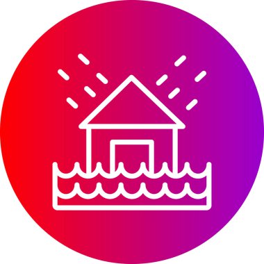 Bir ev simgesinin vektör illüstrasyonu