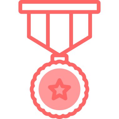 Madalya ikon vektör illüstrasyonu