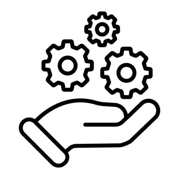 Dişli simgesi vektör çizim grafik sembolü ile el