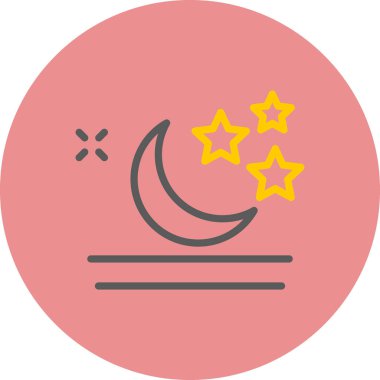 Ay vektör simgesi modern basit tasarım illüstrasyonu