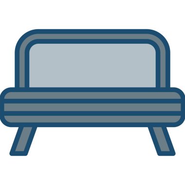 Sandalye ikonu. vektör illüstrasyonu