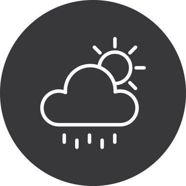 Bulut simgesi vektör illüstrasyonu