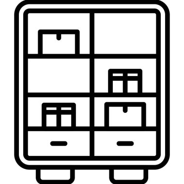 Gardırop. Web simgesi basit illüstrasyon