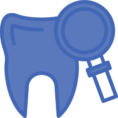 dişçi diş simgesi, vektör illüstrasyonu