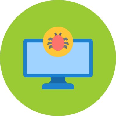 Bilgisayar. Web simgesi basit illüstrasyon