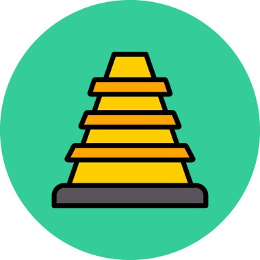 Noel ağacı ikonu. Web için noel ağacı vektör simgelerinin özet çizimi