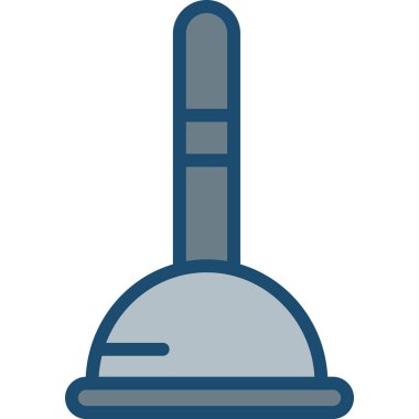 Beyaz arkaplanda mavi termometrenin vektörü