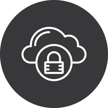 Bulut ikonu vektör illüstrasyonu. bulut depolama işareti.