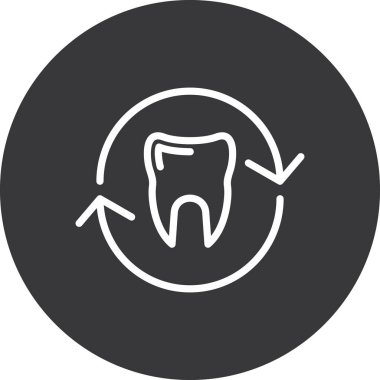 Moda tarzında izole edilmiş diş simgesi