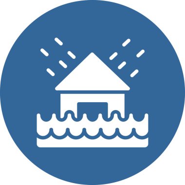 Bir bina simgesinin vektör illüstrasyonu