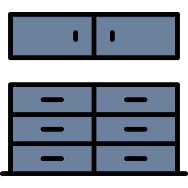 Dolap. Web simgesi basit illüstrasyon