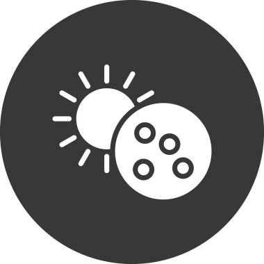 Güneş simgesinin vektör illüstrasyonu