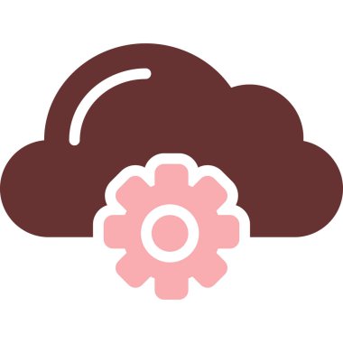 Bulut hesaplama simgesinin vektör illüstrasyonu