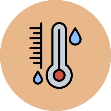 Termometre simgesi. Düz tasarım stili.