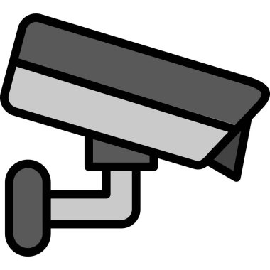 CCTV güvenlik kamerası simgesi ana hatlar biçiminde