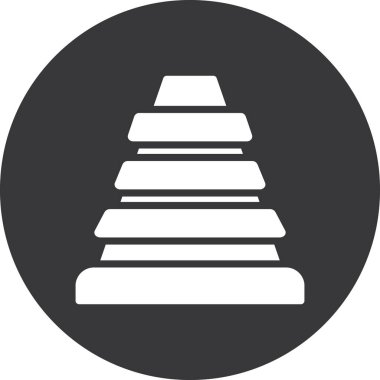 piramit simgesi vektör çizimi