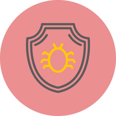 Kalkan simgesi, basit vektör illüstrasyonu