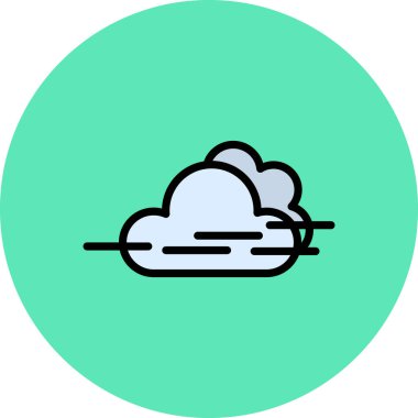 Bulut hesaplama simgesi vektör illüstrasyonu