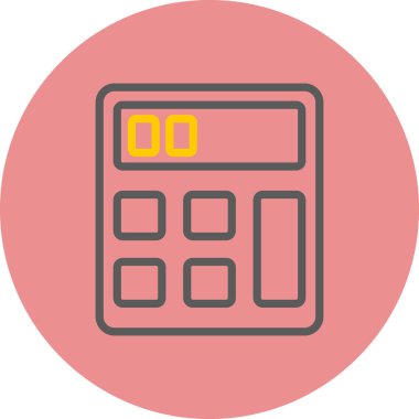 Hesap makinesi simgesi. Web için basit bir muhasebe vektör simgesi çizimi