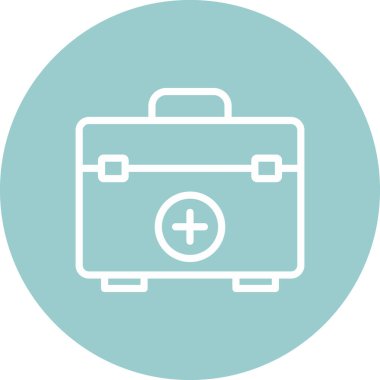 bavul ikonu vektör illüstrasyonu