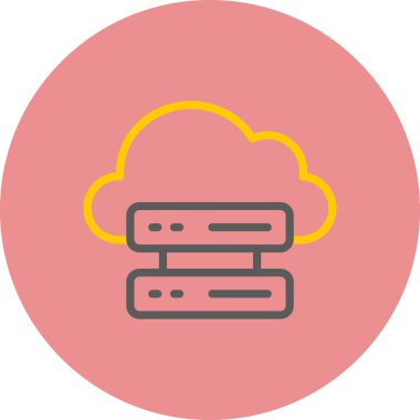 Bulut. Web simgesi basit illüstrasyon