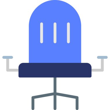 Ofis koltuğu. Web simgesi basit illüstrasyon