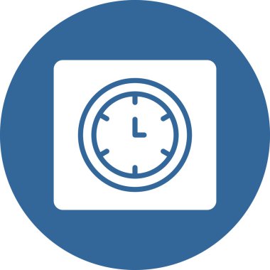 Saat. Web simgesi basit illüstrasyon