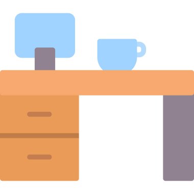 mobilya ikonu vektör illüstrasyonu