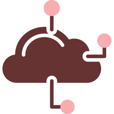 bulut hesaplama vektörü simgesi